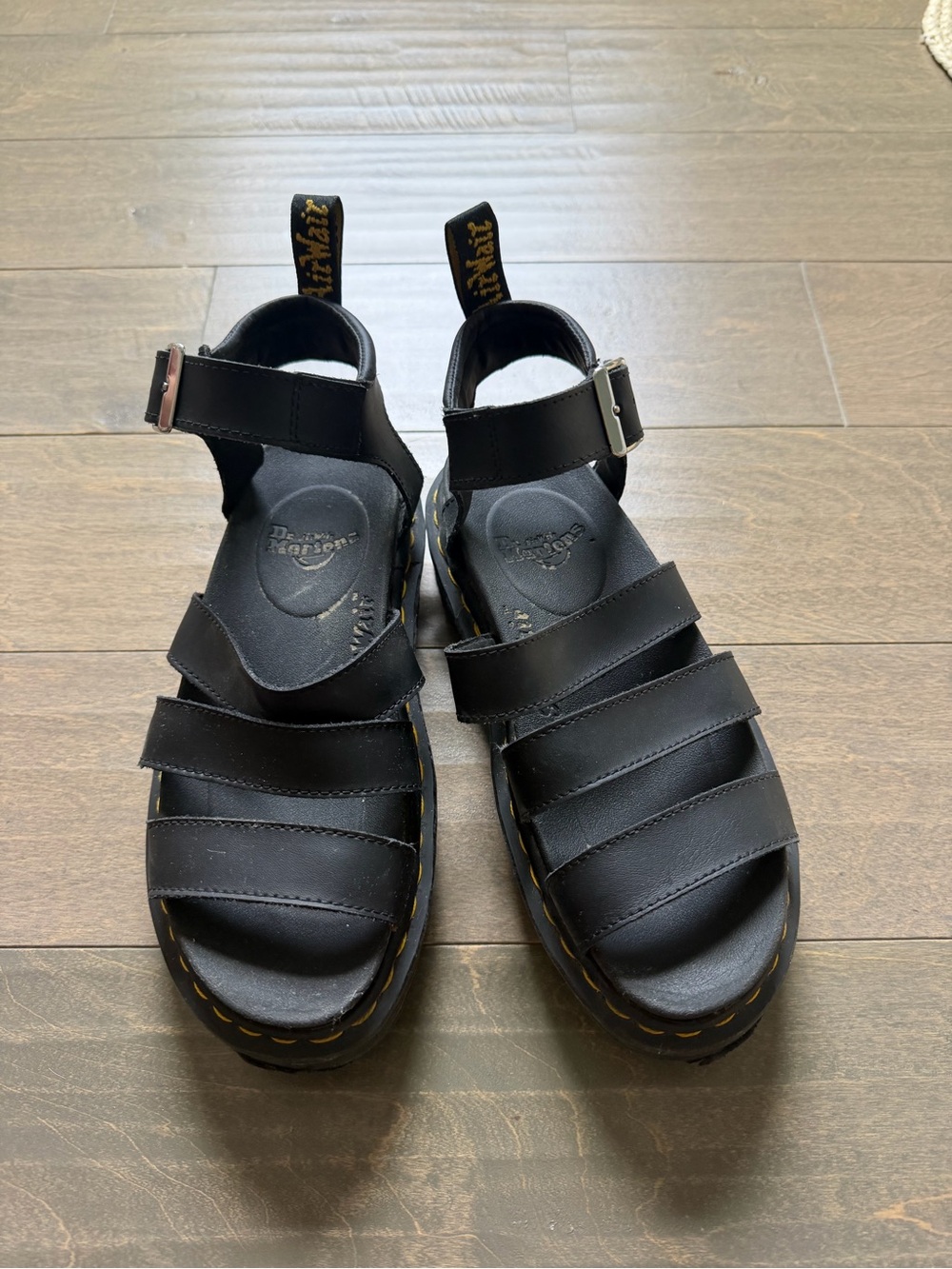 Dr. Martens Women’s Black Leather Strappy Sandals